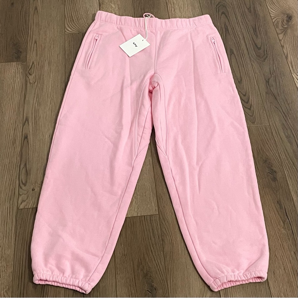 NEW‎ KHY Pink Fleece Boyfriend Joggers